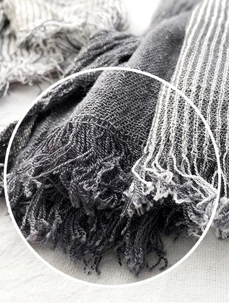 Soft 100% Cotton Tassel Scarf