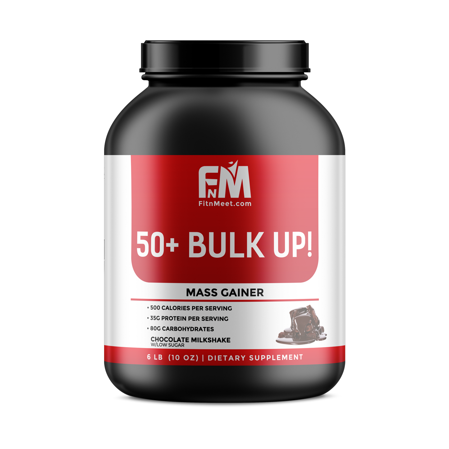 50+ Bulk Up! Mass Gainer Protein – Chocolate Milkshake Flavor 6 lbs