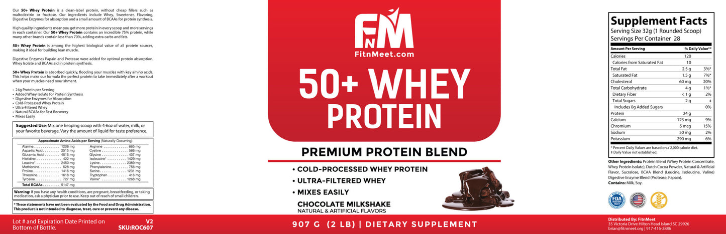 50+ Protein Whey 2LB Chocolate