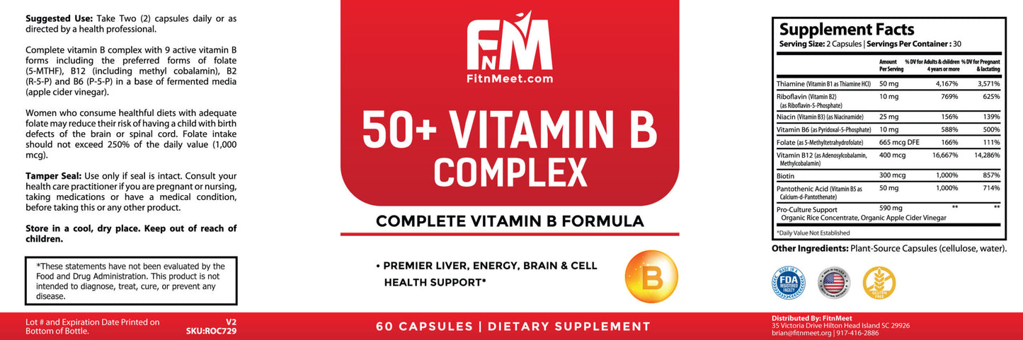 50+ Vitamin B Complex Vitality