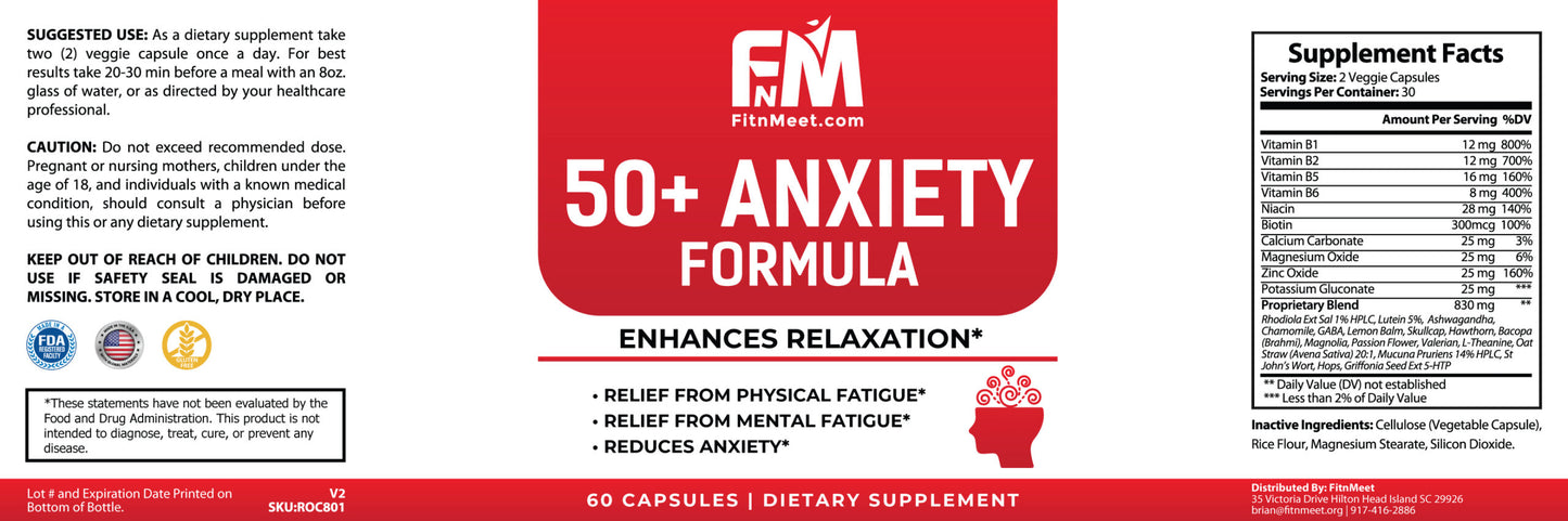 50+ Anxiety Formula