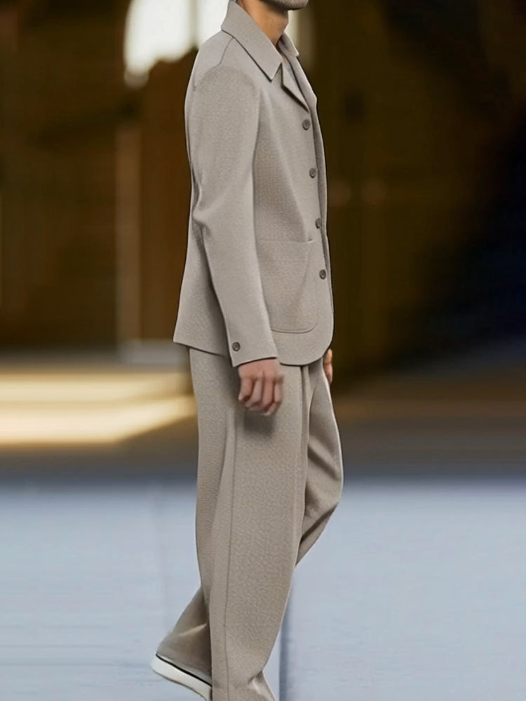 Modern Smart Casual Thin Suit Set
