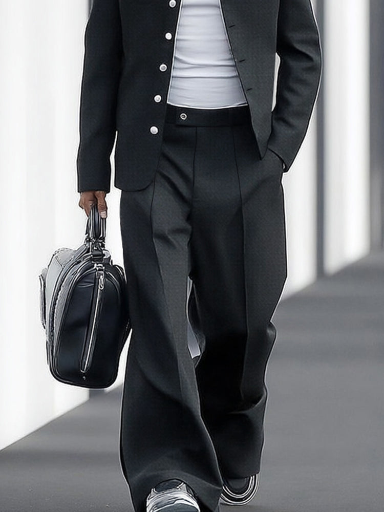 Fashion Wide-Leg Thin Suit Set