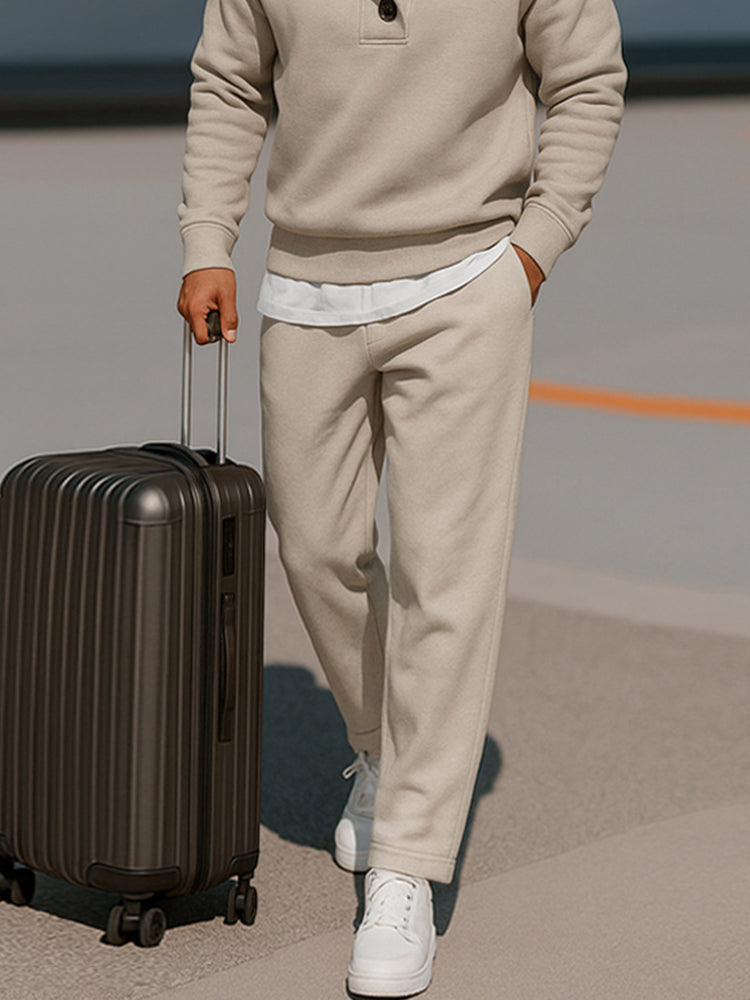 Elevated Casual Polo Shirt Pants Set