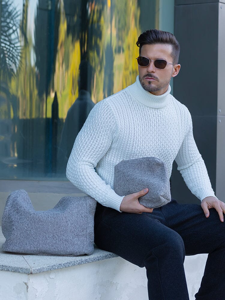 Soft Tweed Canvas Shoulder Bag