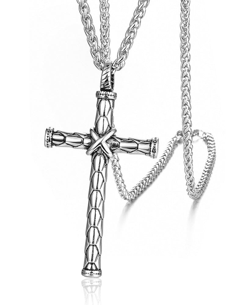 Vintage Cross Pendant Chain Necklace