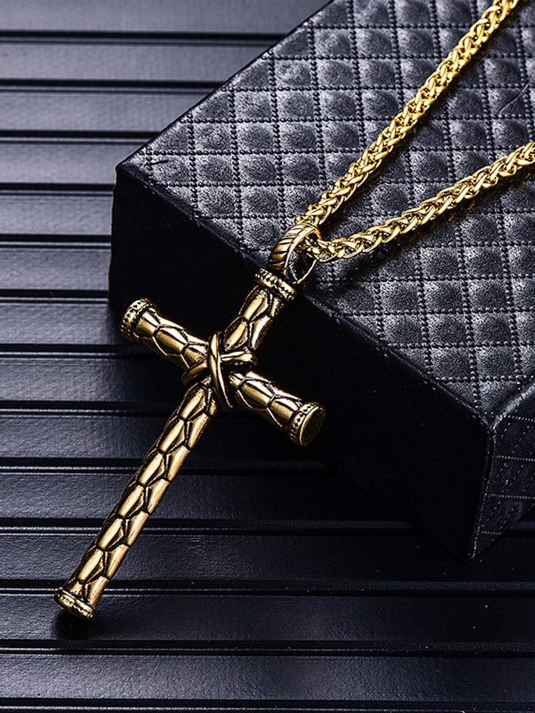 Vintage Cross Pendant Chain Necklace