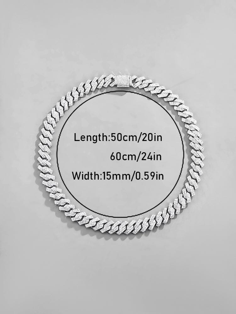 Cuban Link Chain Rhinestone Necklace