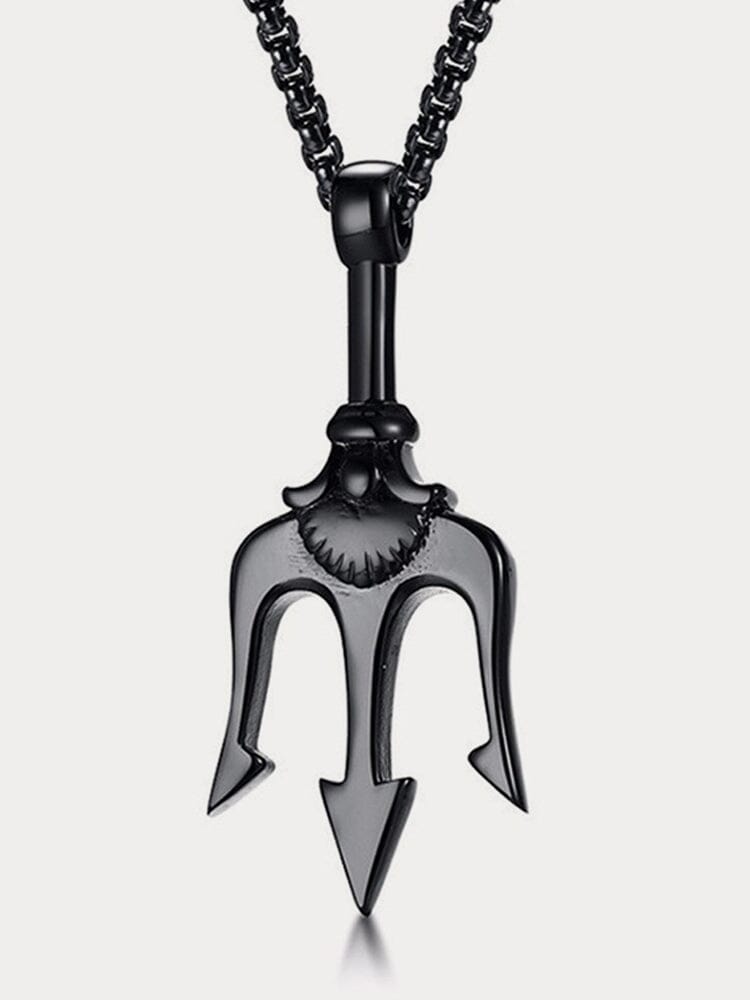 Classic Trident Pendant Necklace