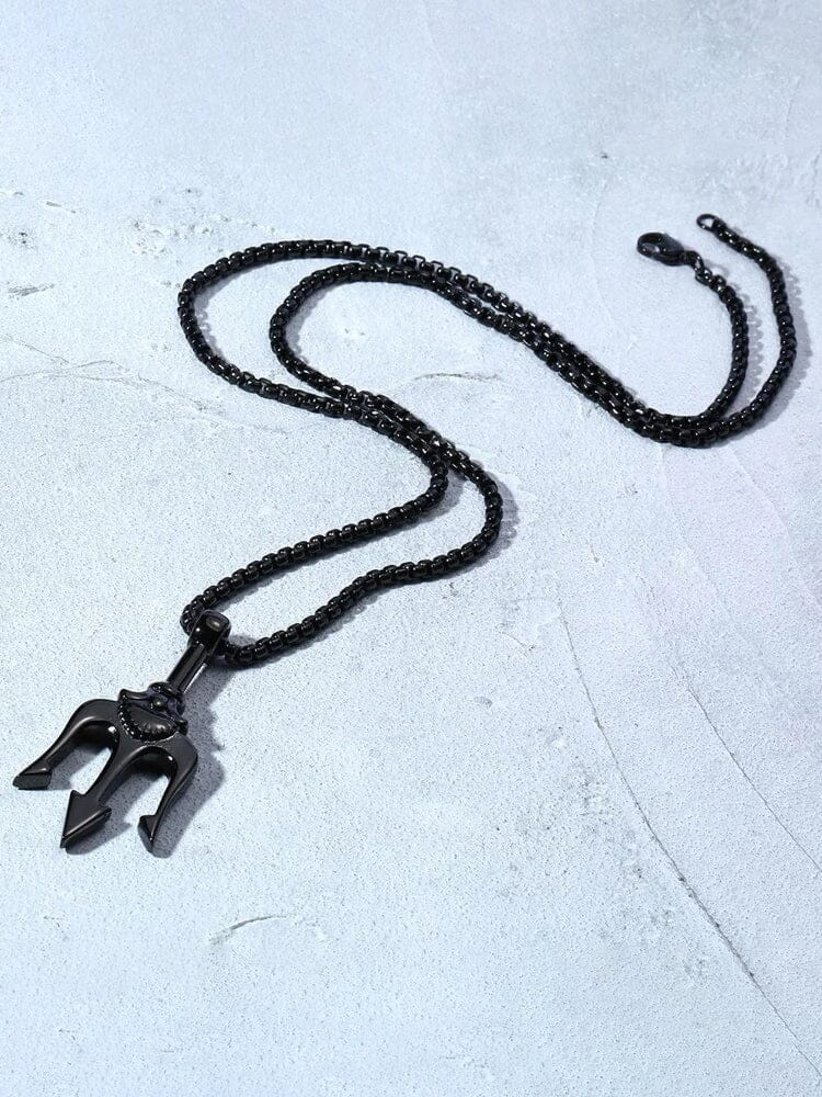 Classic Trident Pendant Necklace