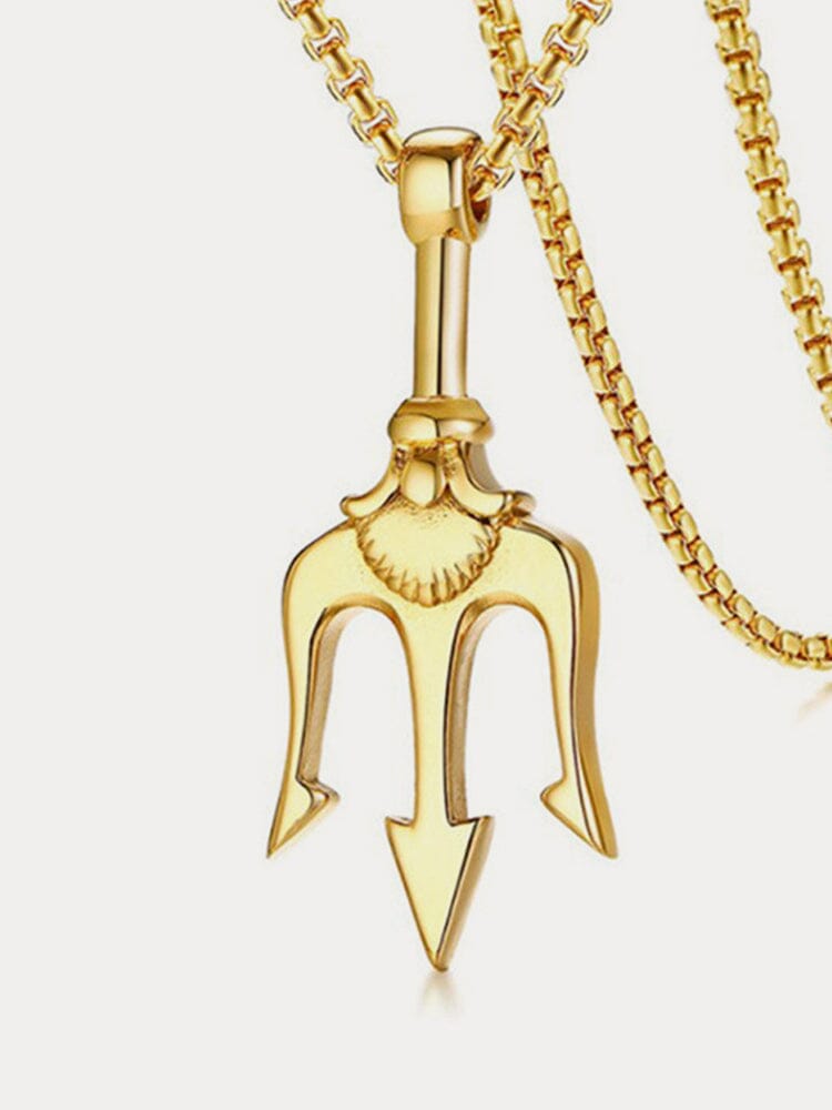 Classic Trident Pendant Necklace