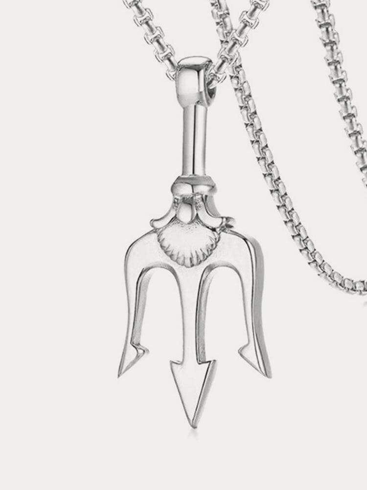 Classic Trident Pendant Necklace