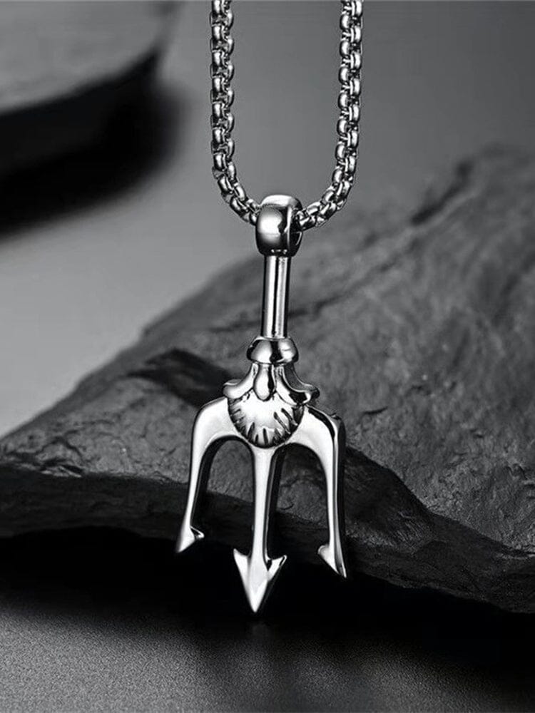Classic Trident Pendant Necklace