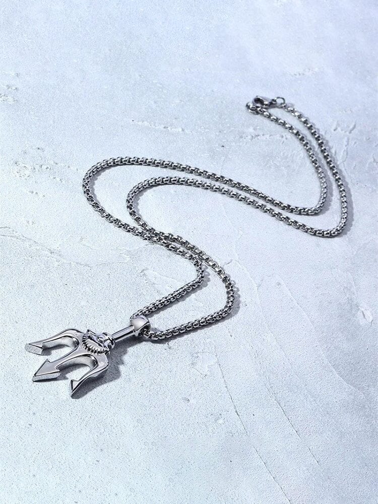 Classic Trident Pendant Necklace