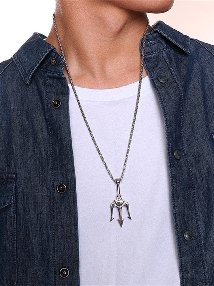 Classic Trident Pendant Necklace