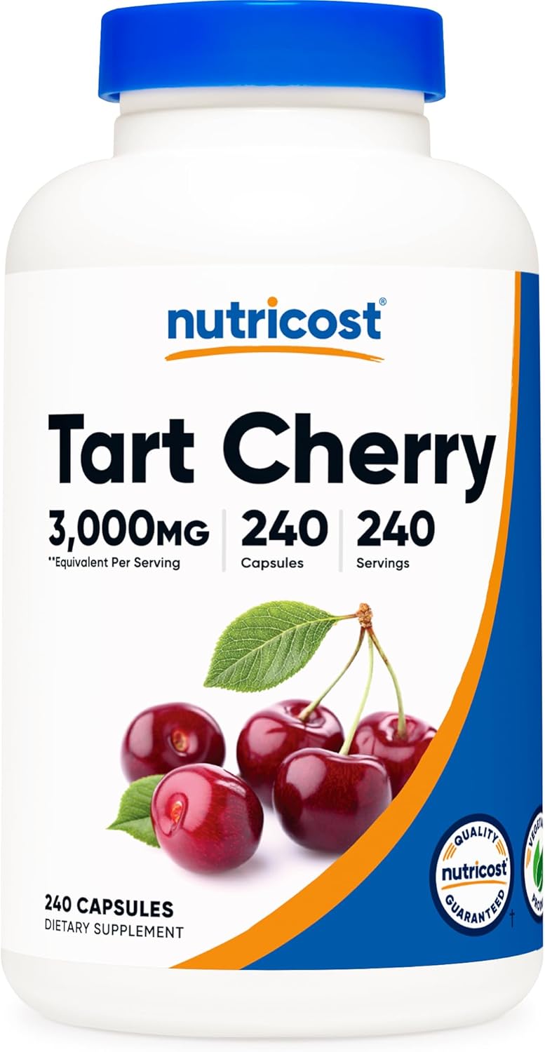 Tart Cherry Extract – 3,000mg Equivalent | 240 Capsules (240-Day Supply)