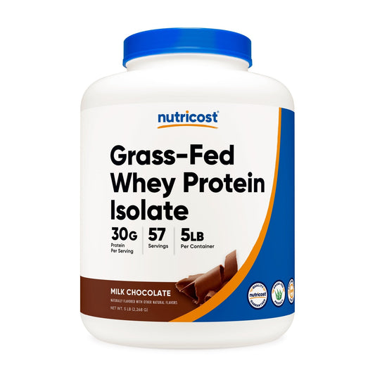 Grass Fed Protein Powder – Isolate Whey – Delicious Chocolate 5 LB