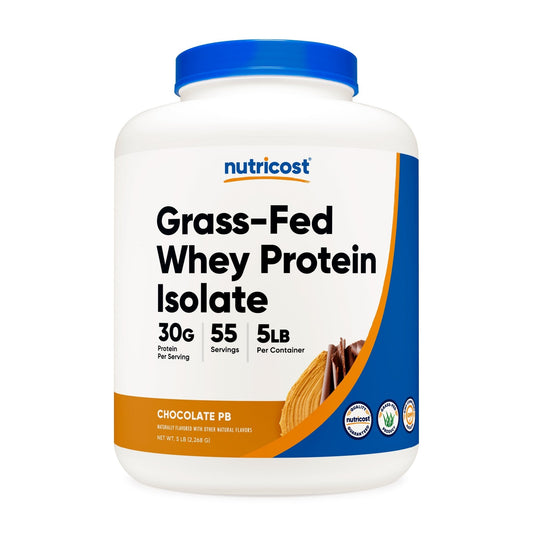 Grass-Fed Whey Protein Isolate Powder Chocolate Peanut Butter (5 LB)